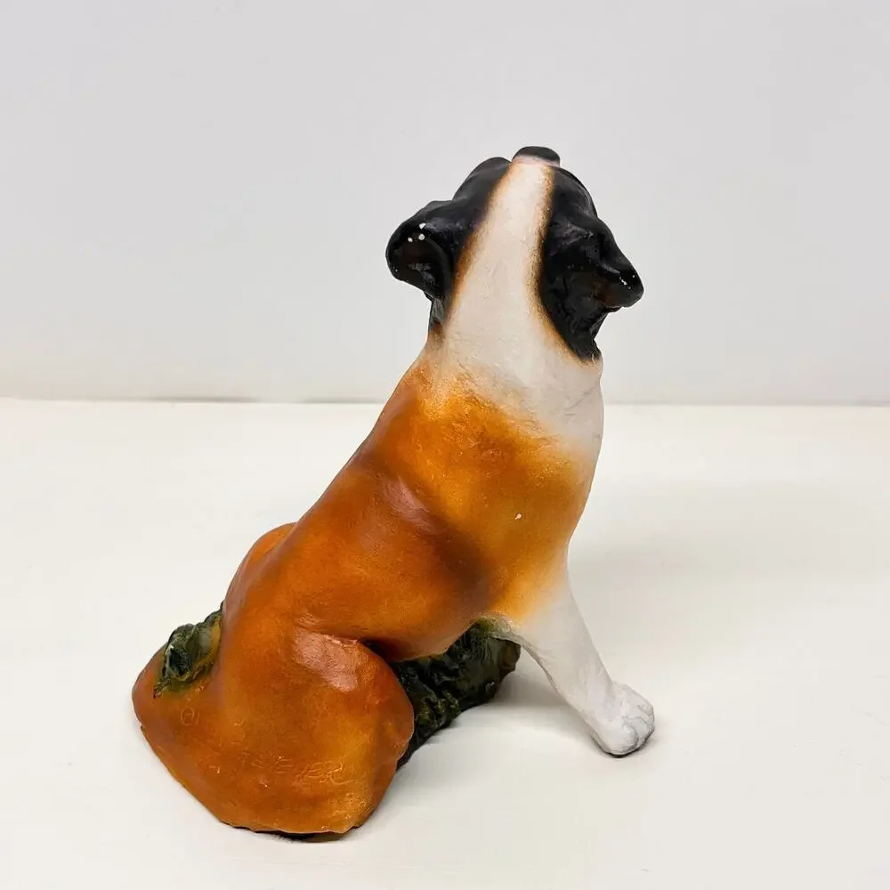 Vintage Ron Hevener Signed St. Bernard Figurine